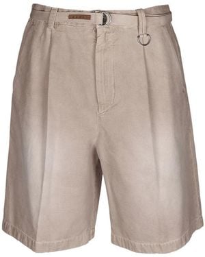 Marni Belted Pleated Shorts - Grey