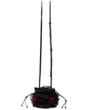 Magda Butrym Floral Satin Bucket Bag - White