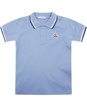 Moncler Short-Sleeved Polo Shirt - Blue