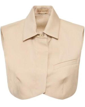 AYA MUSE Short Sleeveless Vest - Natural