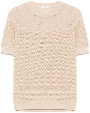 Zanone Knitted T-Shirt - Natural