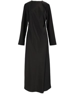 Emporio Armani Crewneck Satin Dress - Black