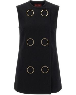 Gucci Maxi Buttons Vest - Black