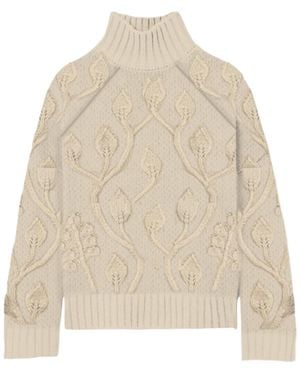 MC2 Saint Barth Alais High-Neck Jumper - Natural