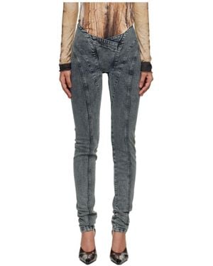 KNWLS Celet Panelled Low-Rise Jeans - Blue