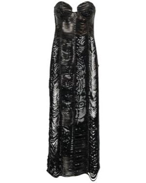 Magda Butrym Leather Midi Dress - Black