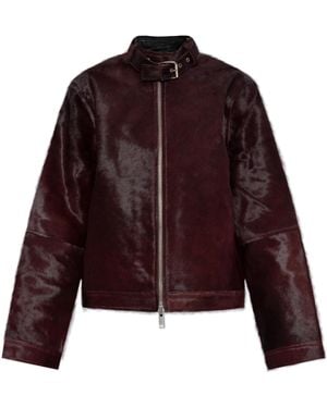 Samsøe & Samsøe Salita Buckle-Detail Zip-Up Jacket - Purple
