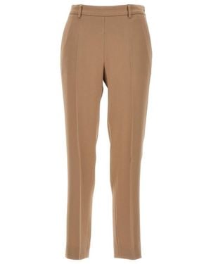 Alberto Biani Pleated Cropped Pants - Natural