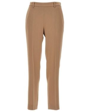 Alberto Biani Pleated Cropped Pants - Natural