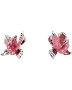 Marni Flower Embellished Earrings - Pink