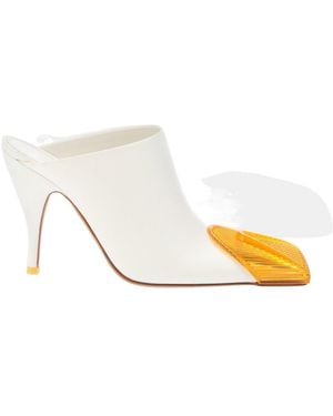 Off-White c/o Virgil Abloh Squaretoe Heeled Mule - Natural