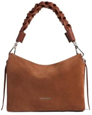 Coccinelle Small Boheme Braided-Handle Shoulder Bag - Brown