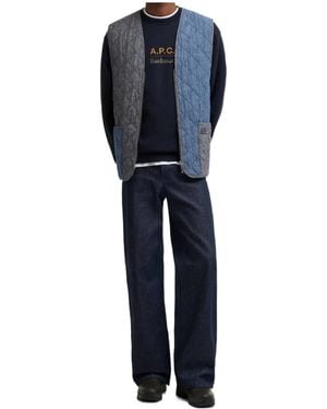 Barbour X A.P.C. Zip-In Quilted Liner - Blue