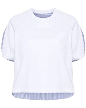 Sacai Stitched T-Shirt - White