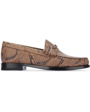 Celine Round-Toe Loafers - Brown