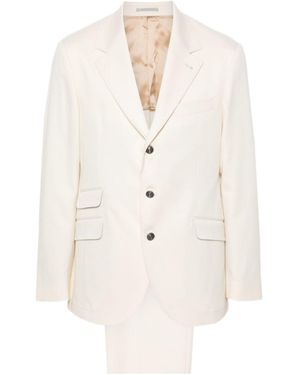 Brunello Cucinelli Pleated Suit - White