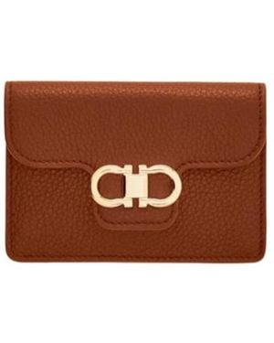 Ferragamo Gancini Key Holder - Brown