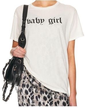 R13 Baby Girl Logo-Print T-Shirt - Grey