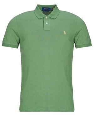 Polo Ralph Lauren Logo-Embroidered Straight Hem Polo Shirt - Green