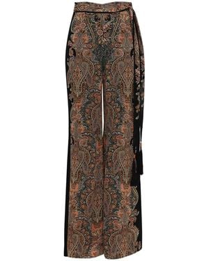 Zimmermann Clash Georgette Pant - Brown