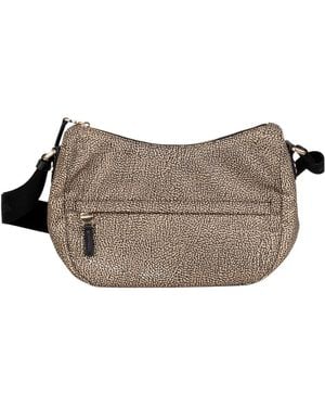 Borbonese Luna Small Hobo Bag - Grey