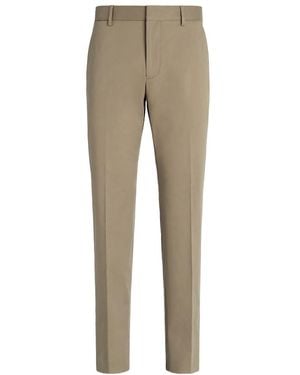 ZEGNA Straight-Leg Trousers - Natural
