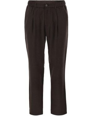 Herno Straight-Leg Casual Pants - Black