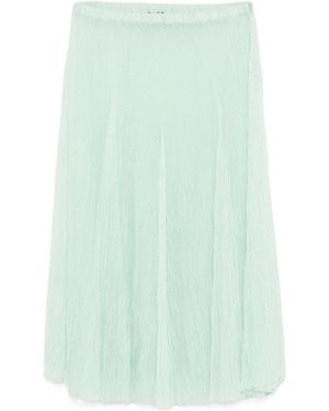 Fabiana Filippi Pleated Tulle Skirt - Green