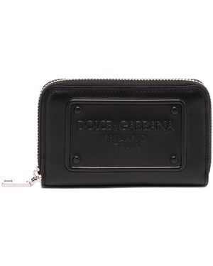 Dolce & Gabbana Logo-Embossed Zipped Wallet - Black
