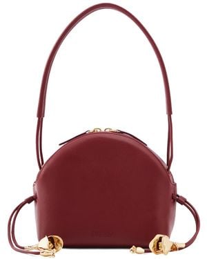 Erdem Flora Leather Shoulder Bag - Red
