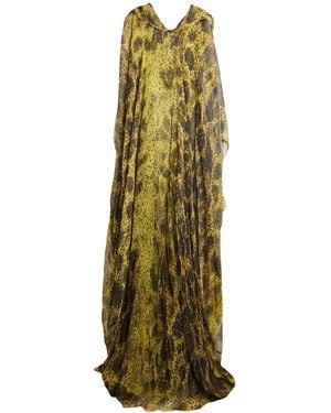 Rick Owens Colorful Long-Sleeve Hooded Maxi Dress - Green