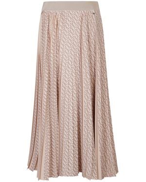Herno All-Over Patterned Pleated Skirt - Pink