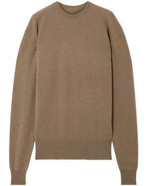 TOTEME Totême Long Sleeved Crewneck Knitted Jumper - Brown