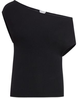 Bottega Veneta Viscose Fluid Knitted Top - Black