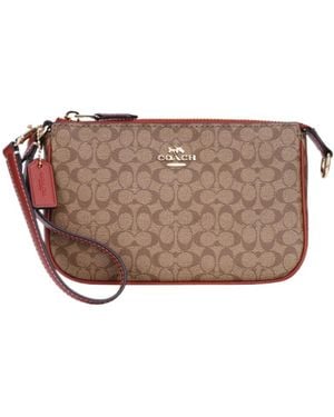 COACH Zippered Clutch - Brown