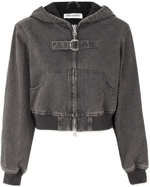 Our Legacy Cropped Hooded Denim Jacket - Gray