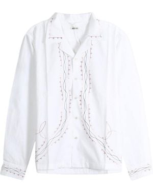 Bode Embroidered Long-Sleeve Shirt - White
