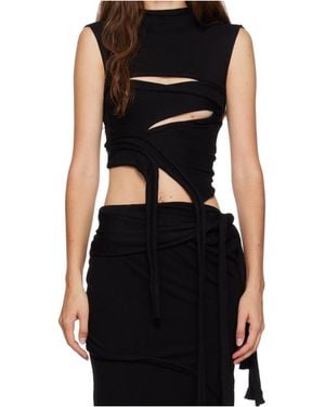 OTTOLINGER Cut Out Knit Top - Black