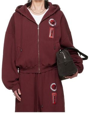 Lu'u Dan Bruce Lee X Collaboration Zip-Up Hoodie - Red