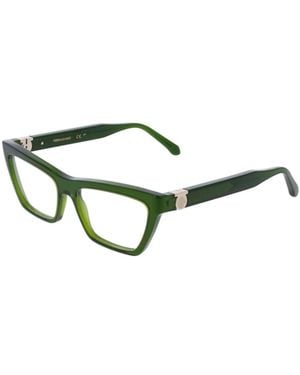 Ferragamo Ferragamo Eyewear Cat Eye Frame Glasses - Metallic