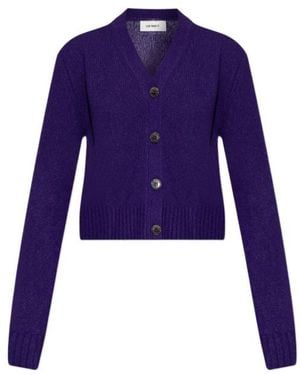 Lisa Yang Button V-Neck Cardigan - Blue