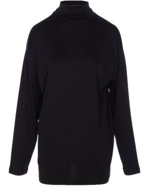 Lemaire Mock-Neck Long-Sleeved T-Shirt - Blue