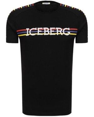 Iceberg Round-Necked Logo T-Shirt - Black