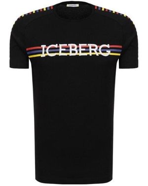 Iceberg Round-Necked Logo T-Shirt - Black
