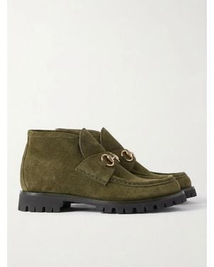 Gucci Horsebit Ankle Boots - Green