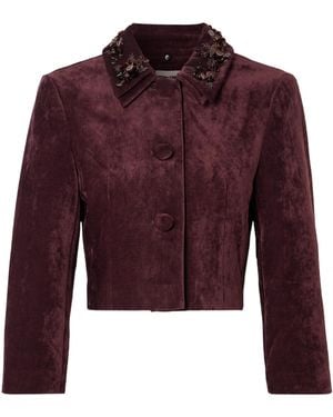 ShuShu/Tong Long-Sleeved Casual Jacket - Red
