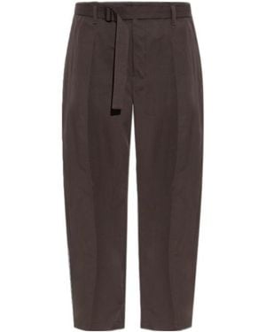 Lemaire Belted Pleated Pants - Brown