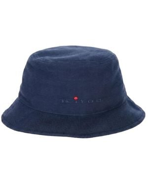 Kiton Logo Bucket Hat - Blue