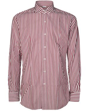 Xacus Striped Long-Sleeves Shirt - Red