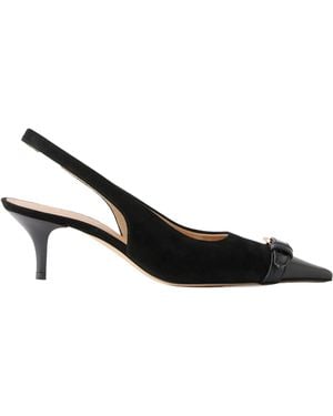 JW Anderson Suede Slingback Court Shoes - Black